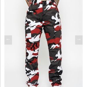 BUNDLE cherry red cargo & black cargo